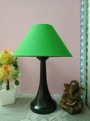 DIKANSHA Green Shade and Beautiful Table Lamp for Bedroom Drawing Table Lamps Lamp Shade