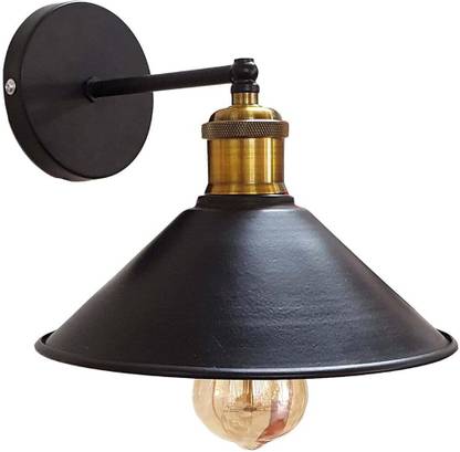 Chandnidecor Chnadni decor wall lamp black & Golden brass Wall Lights Lamp Shade