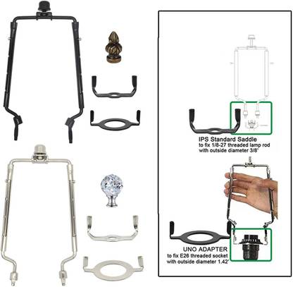 BNF Lamp Shade Harp Holder Bracket Light Fitting Harps For Floor Table Lamp Black Hanging Lights (Pendant Lights) Lamp Shade