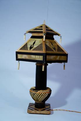Faarhan Ali Art Hanging Bamboo Lamp-008 Table Lamps Lamp Shade