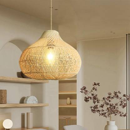 BNF Natural Rattan Pendant Lamp Shade Hanging Ceiling Light Shade For Hotel Hanging Lights (Pendant Lights) Lamp Shade