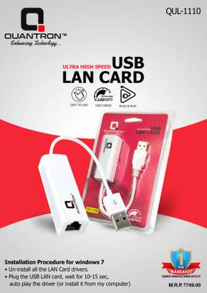Quantron USB Lan Card Lan Adapter