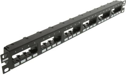 Ram Technet 24 Port Unloaded Patch Panel Wired Ethernet Lan Adapter compatible with Windows