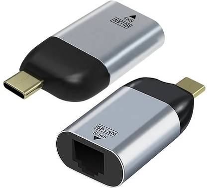 microware USB C to Gigabit 1000MBPS Ethernet Adapter,RJ45 to USB C Ethernet Port Converter Lan Adapter