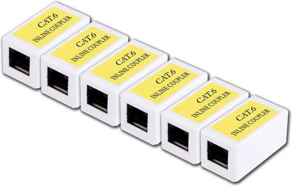 MX UTP Cat6 Inline Coupler Inline LAN F/F Extender Plug (Pack of 6) Lan Adapter