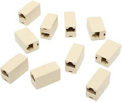RAREGEAR rj45 Connector Cover Female to Female ethernet Coupler LAN Adapter (11 pcs Set) Wired Ethernet Lan Adapter compatible with Windows