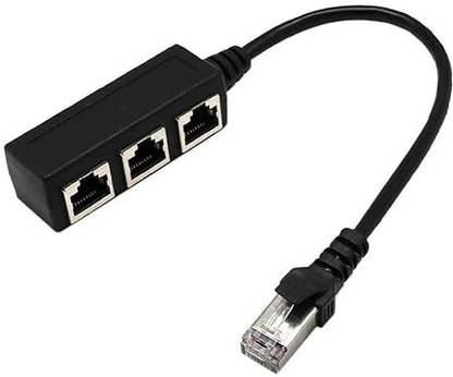 WiredCom RJ45 Splitter Connector Wired Ethernet Lan Adapter compatible with Windows