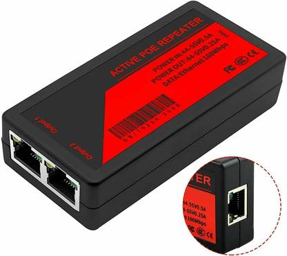 RAMEX Gigabit Passive PoE Extender/PoE Repeater/PoE Splitter Over Cat6 Upto 100M Wired Ethernet Lan Adapter compatible with Linux