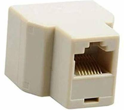 TBS RJ45 Splitter Connector Adapter 1 to 2 Female Port Plug 3 Way CAT 5 6 LAN Wireless Ethernet Lan Adapter compatible with Windows
