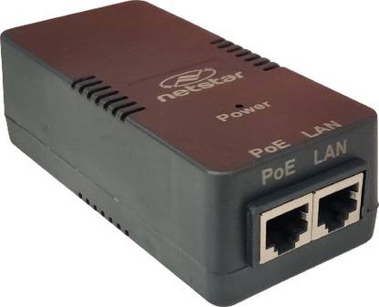 Netstar DC-DC Passive PoE Injector 48VDC to 24VDC, 30W, Gigabit | Useful on Telecom BTS Wired Ethernet Lan Adapter compatible with Windows