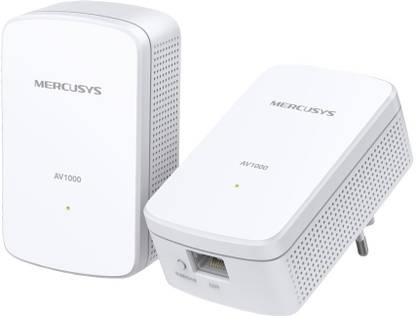 Mercusys MP500 KIT AV1000 Gigabit Powerline Starter Kit, Plug & Play Wired Ethernet Lan Adapter compatible with Windows