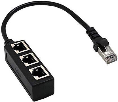 VOOCME RJ45 Ethernet Splitter Cable, Snlrntin RJ45 Y Splitter Adapter 1 to 3 Port Ethernet Switch Adapter Laptop Accessory