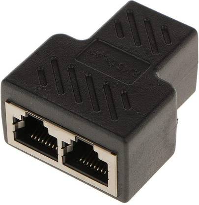 A.D NET POWER OF SPEED 1X2 Port RJ45 Splitter Adapter LAN Network Ethernet Extender Connector Wireless Ethernet Lan Adapter compatible with Windows