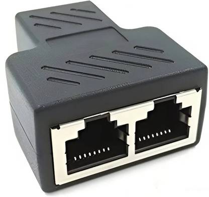 Sancy RJ45 Ethernet Splitter Adapter 1 Male to 2 Female Wireless Ethernet Lan Adapter compatible with Windows