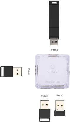 Circle ROOTZ Mobile USB HUB 4.3 Wired USB Lan Adapter compatible with Windows, Mac