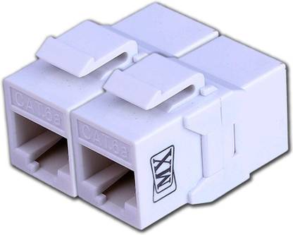MX UTP Cat6A Inline Coupler Inline LAN F/F Extender Plug (PACK OF 2) Wired Ethernet Lan Adapter compatible with Windows