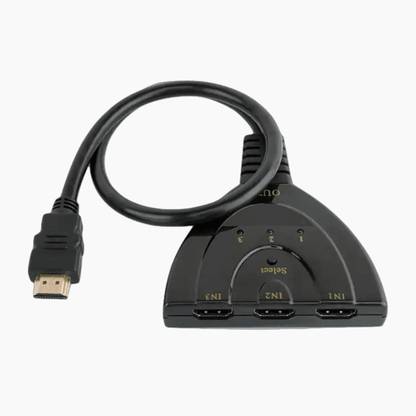 WiredCom HDMI Adapter 4K Version Splitter Connector for Gaming Console with 3 Ports Wired USB Lan Adapter compatible with Windows, Linux, Mac, Ubuntu