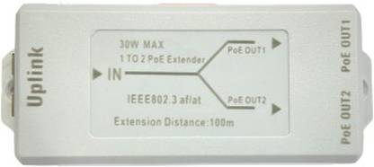 RMX POE Extender Output Distance Extend 130M Plug & Play Lan Adapter (1000 Mbps) Wired Ethernet Lan Adapter compatible with Windows