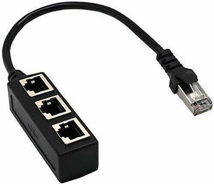 MESHIV RJ45 Ethernet Splitter, RJ45 1 to 3 LAN Ethernet Splitter Adapter cable Lan Adapter