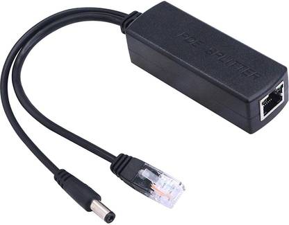 RuhZa PoE Splitter Ethernet Adapter for IP Camera IP Phone POE Devices Lan Adapter Wired Ethernet Lan Adapter compatible with Windows