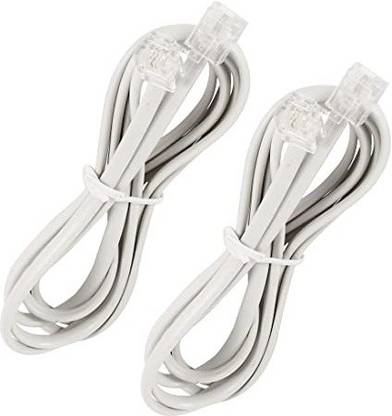 KDL 1.5 Meter RJ11 Telephone Modem Lan Cable compatible with also Modem / Splitter / Wired Ethernet Lan Adapter compatible with Windows