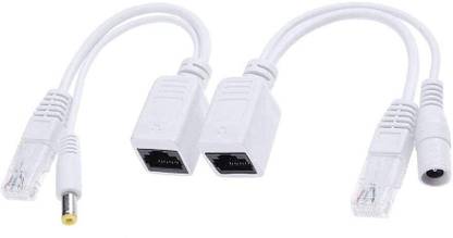 VOOCME Passive PoE Injector and Splitter Pair (Set of 1) CPOE/1P. Wired Ethernet Lan Adapter compatible with Windows