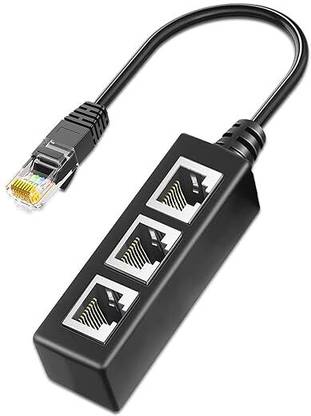 RuhZa RJ45 Ethernet Splitter Cable, RJ45 Y Splitter Adapter Wired Ethernet Lan Adapter compatible with Linux