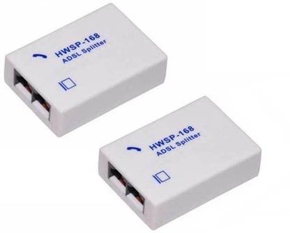 HWSP RJ11 ADSL Splitter/ADSL Filter/DSL Filter for Landline Telephone/Modem/ Wired Ethernet Lan Adapter compatible with Windows, Linux, Mac, Ubuntu