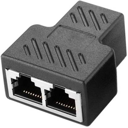 WiredCom Ethernet RJ45 LAN Adapter 1 to 2 Female 8P8C Cat5 Cat6 Cat5e Network Plug Lan Adapter