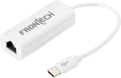 Frontech USB Type-C to RJ45 Gigabit Ethernet Adapter for, Laptops, and Desktops Wired Ethernet Lan Adapter compatible with Windows