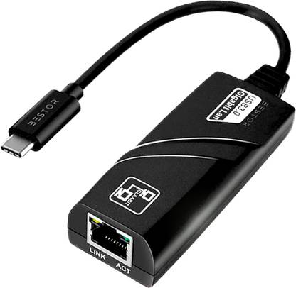 Bestor Type-C 3.0 to Gigabit Ethernet Adapter,RJ45 LAN Wired LAN Speeds10/100/1000 Mbps Lan Adapter