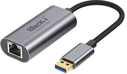 Black-I USB 3.0 to RJ45 Gigabit Ethernet Network Adapter Wired Ethernet Lan Adapter compatible with Windows