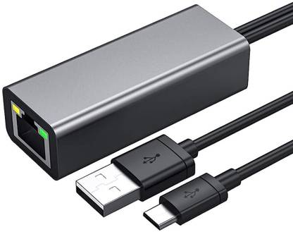 HANNEA Micro USB Ethernet Adapter for Fire TV Stick Chromecast Ultra/2/1/Audio Google Lan Adapter