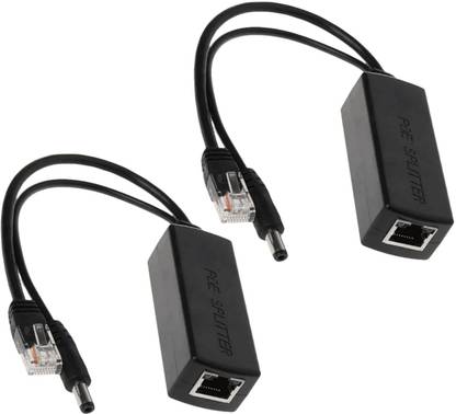 WiredCom (Pack of 2) Power Over Ethernet Splitter 48V to 12V for POE Devices, Switches Lan Adapter