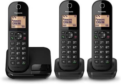 Panasonic WIRELESS INTERCOM 3 EXTENSION WITH SPEAKERS & CALLER ID Cordless Landline Phone