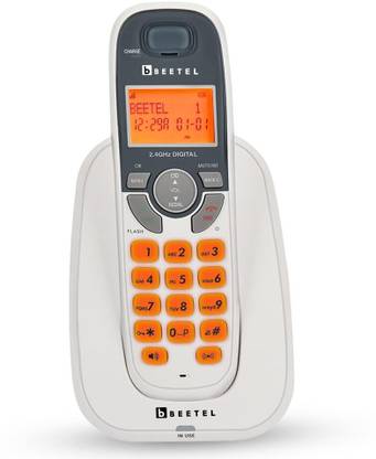 Beetel X70 Cordless Phone, 2.4GHz Frequency, 2 Way Speaker Phone Cordless Landline Phone with Answering Machine