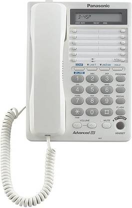 Panasonic 2-Line KX-TS208W Corded Phone (White) Corded Landline Phone