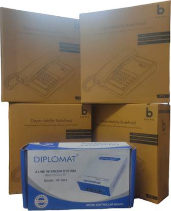 Technik Diplomat 4 line intercom system with 4 phone set Corded Landline Phone