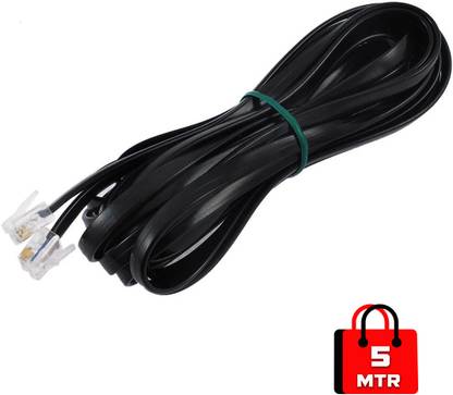 Red Champion 5 Meter Telephone Landline Extension Cord Cable Landline Wire with Standard Corded Landline Phone