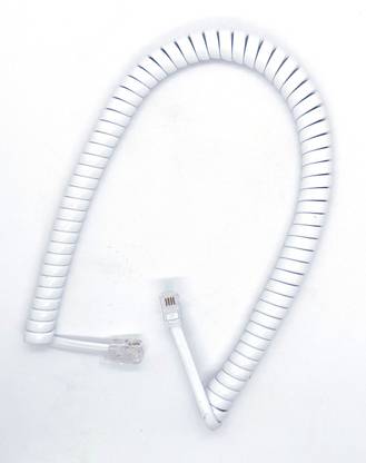 TAAPSEE 5 Pack 2 Meter Telephone Handset Phone Extension Cord Curly Coil Line Cable Wire Corded & Cordless Landline Phone