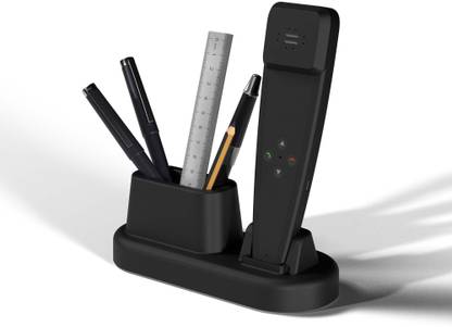 xech Smart Bluetooth Handset for Mobile Calls with Voice Assist - Pulse II Pen stand Cordless Landline Phone