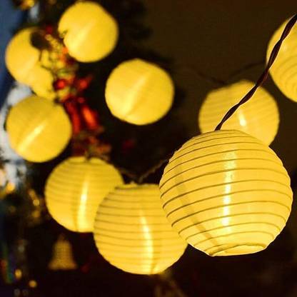 Bluedeal Paper Hanging Lantern Ball Lamp Shade, 10-inch White Paper Hanging Lantern