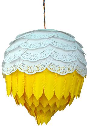Designers Collection Designers Collection Paper Lanterns White, Yellow Paper Hanging Lantern