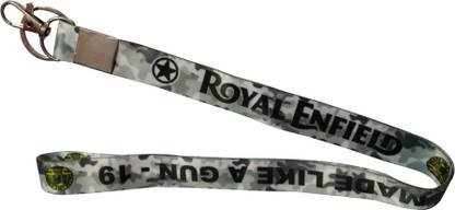 ROYAL ENFIELD id tag Fabric Locking Hook Keyring RE ID card Tag Keychain RE Lanyard