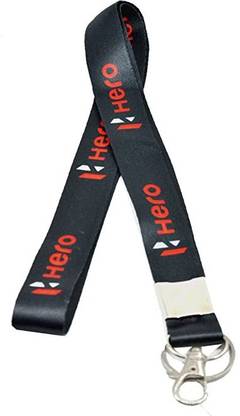 Meeko.com Fabric Black Hero Bike Logo Hook Key Chain Lanyard