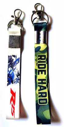 Meeko.com Yamaha R15 With Ride Hard Tag Key Chain 0t Lanyard
