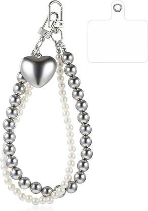 SNOWIE SOFT Pearl Beaded Cell Phone Wrist Strap Universal Lanyard for Safe and Stylish Use Acrylic Beaded Dangling Charm