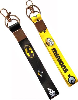 Meeko.com Small tag Batman and minion for bikes keyring Lanyard
