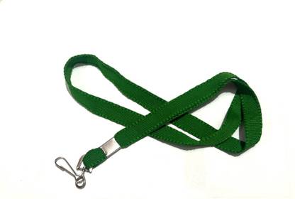 UNNATI PUBLISHERS Lanyard Green color ID badge Pack Of 50 With Swivel Hook Lanyard