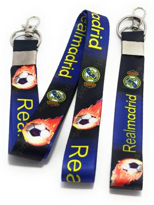 Key Era Real Madrid Football Club Set Of 2 Fabric Keychain And Lanyard